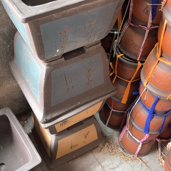 紫砂花盆100-2。34-23