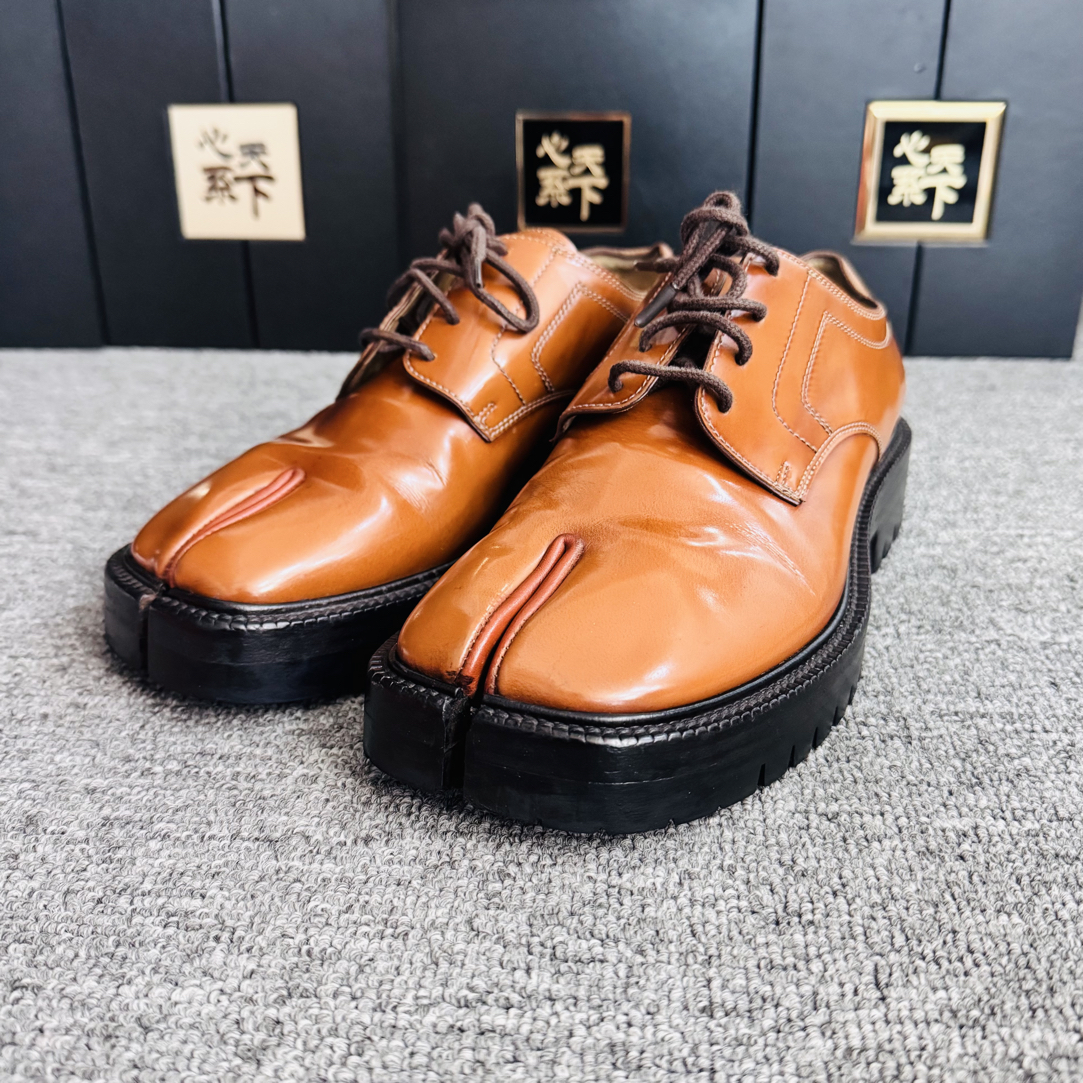 95新 Maison Margiela/梅森马吉拉 Tabi焦糖色乐福鞋38码ysc3128