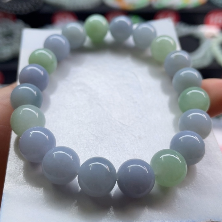 未镶嵌手链翡翠卡9.9有纹