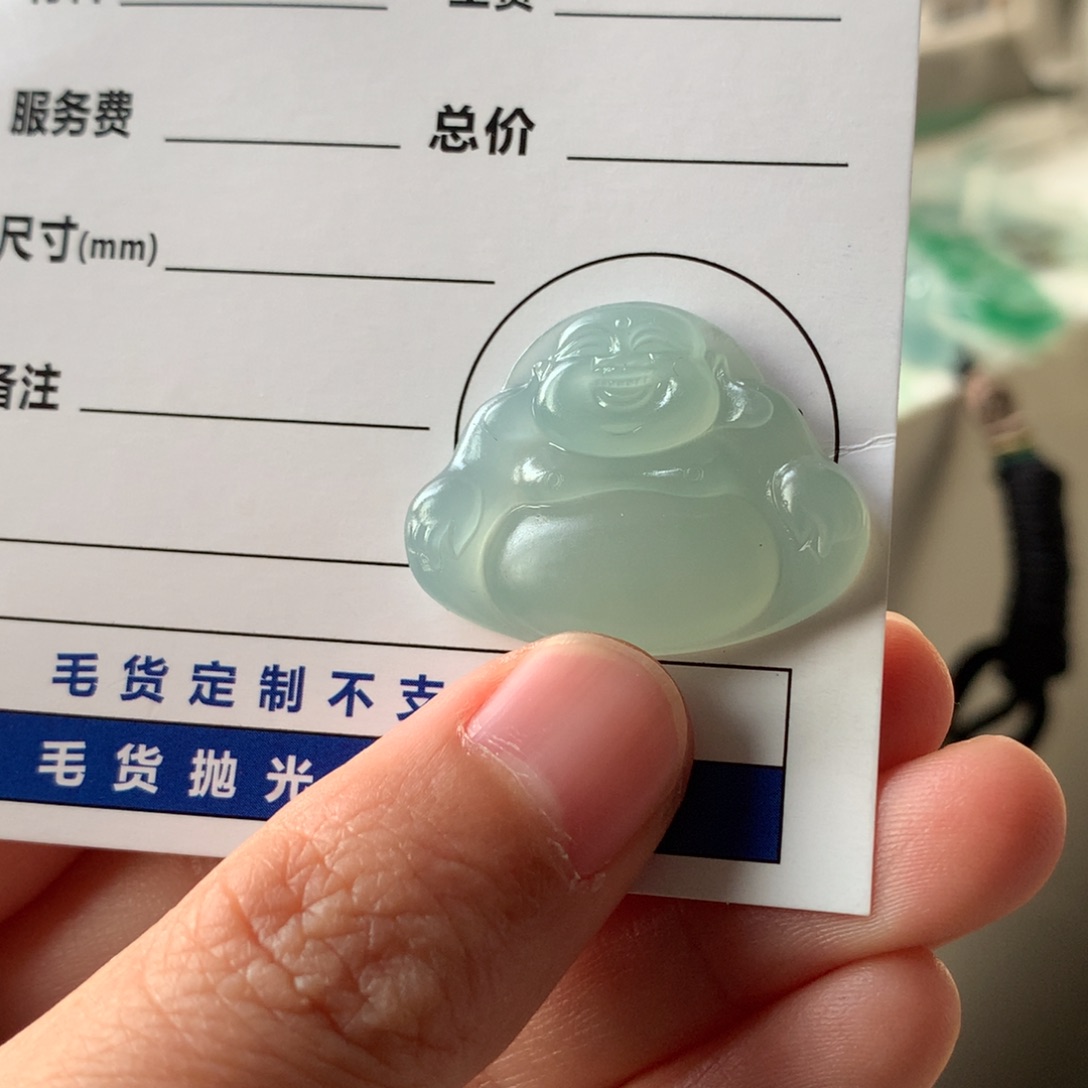 定制翡翠未镶嵌天然缅甸翡翠A货毛货正装佛