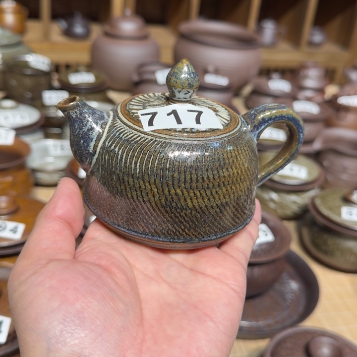 杯粗瓷茶具素胎无釉盖碗