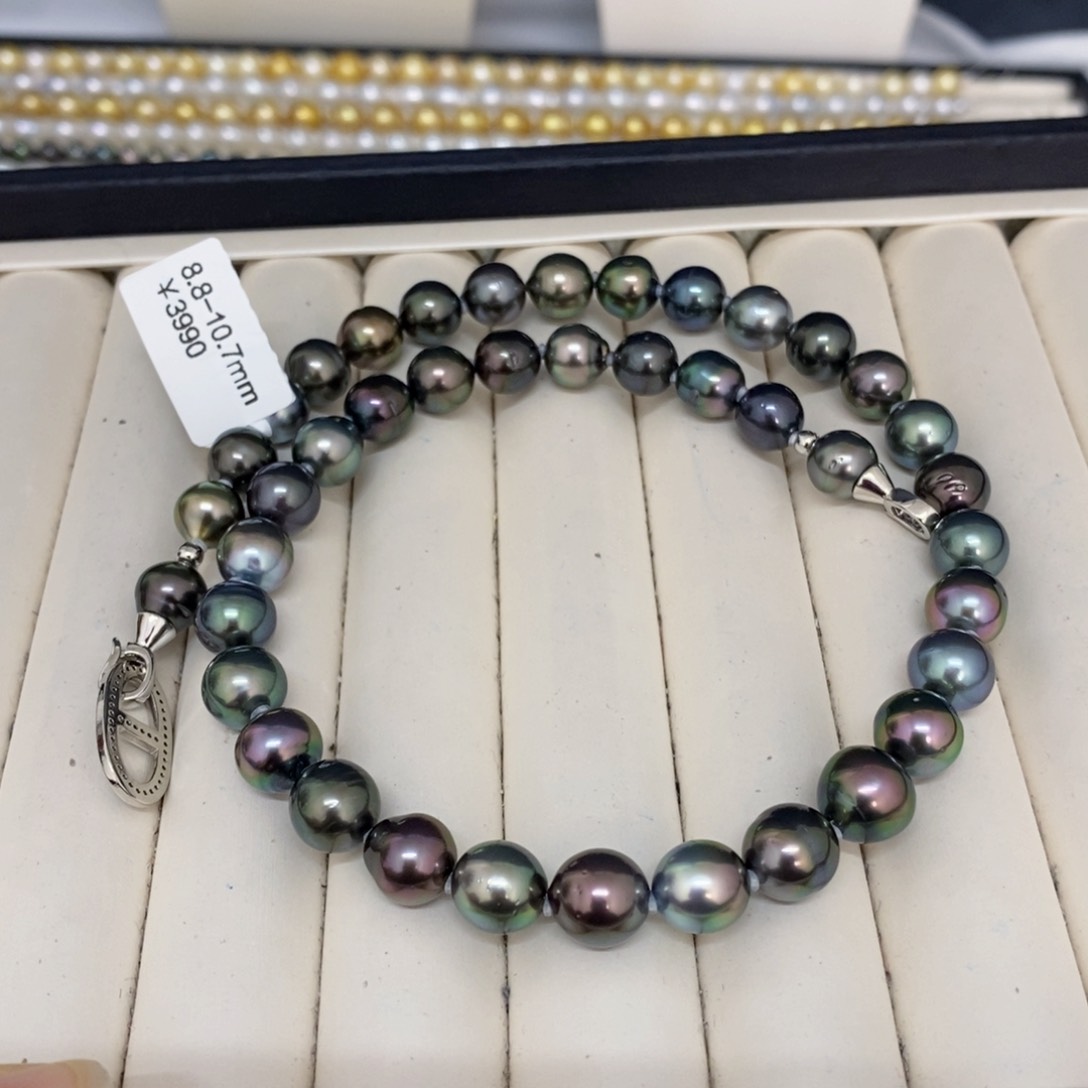 海水珍珠裸珠未镶嵌?**?大溪地项链8.8-10.7园