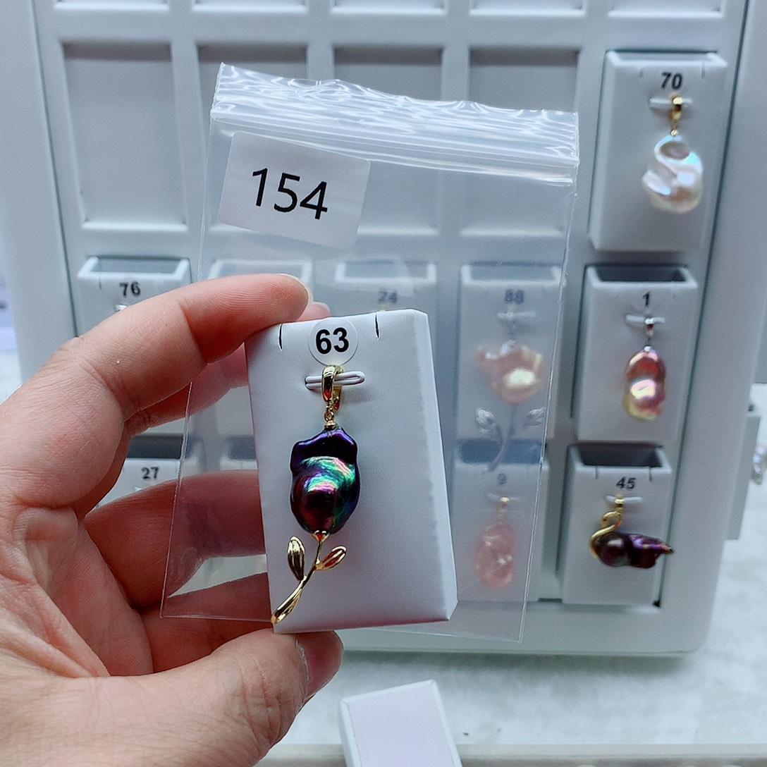 合金吊坠(不含链)淡水珍珠