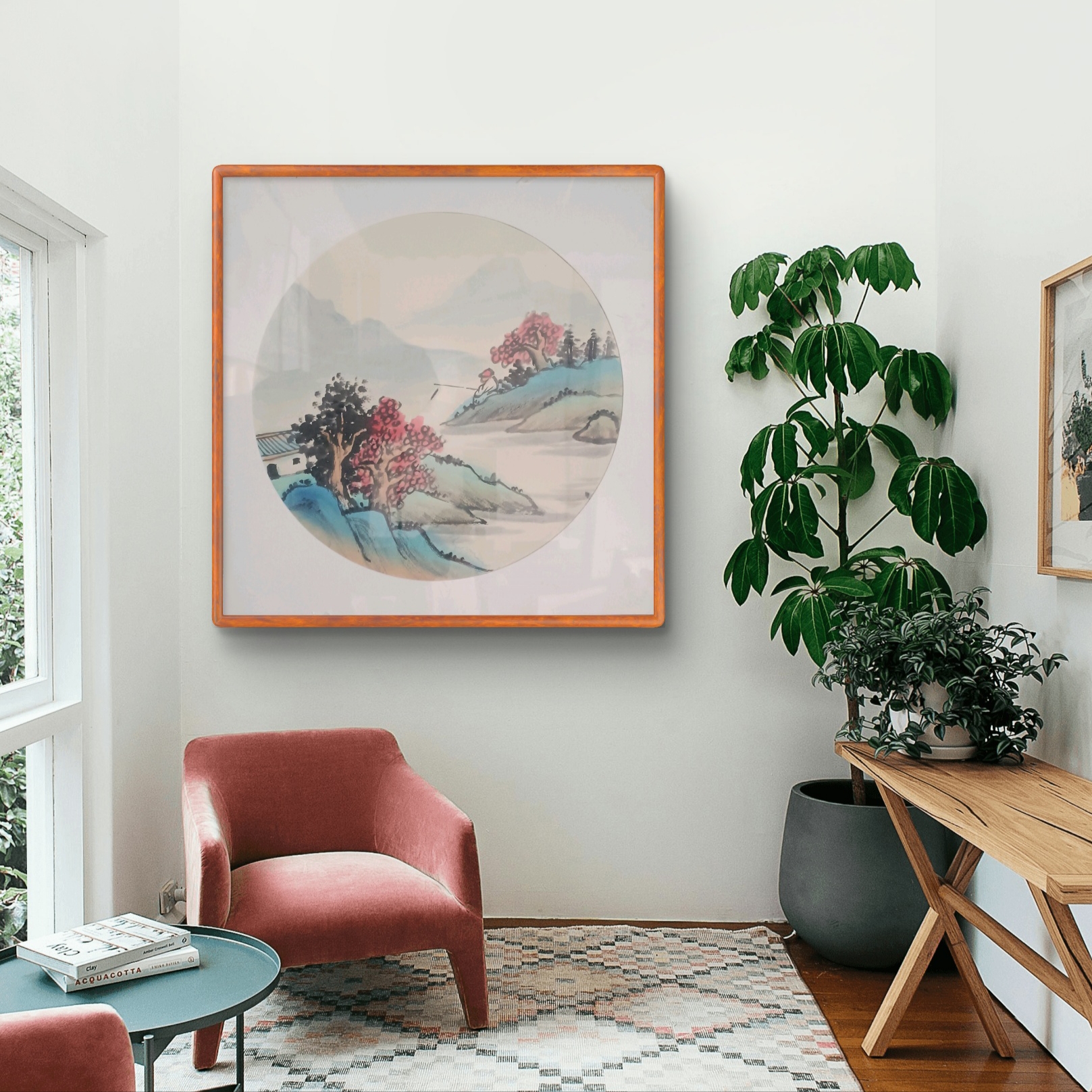 手绘挂画山水H36