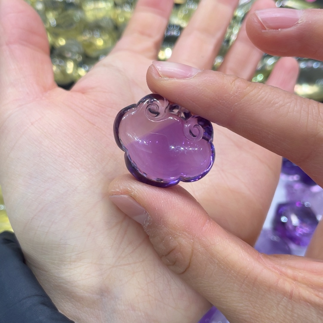 紫晶如意吊坠未镶嵌