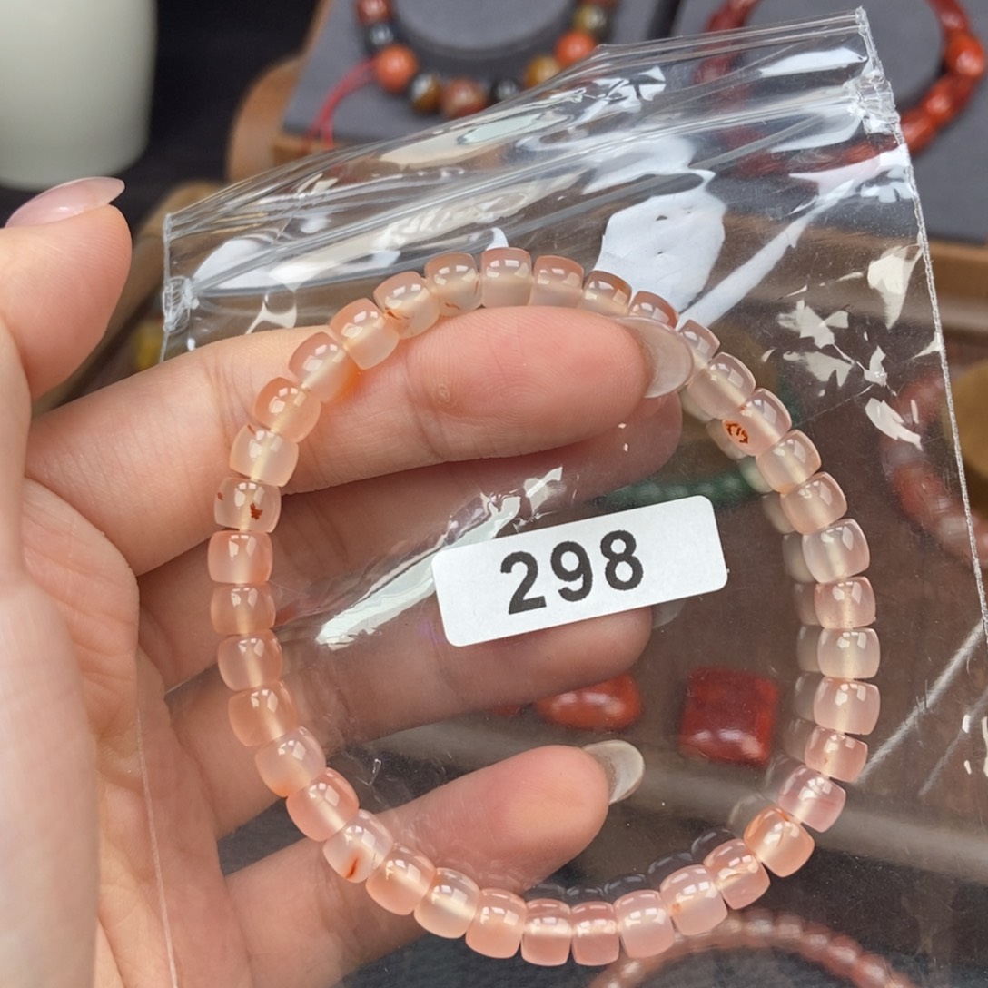 南红玛瑙未镶嵌手链卡6.3