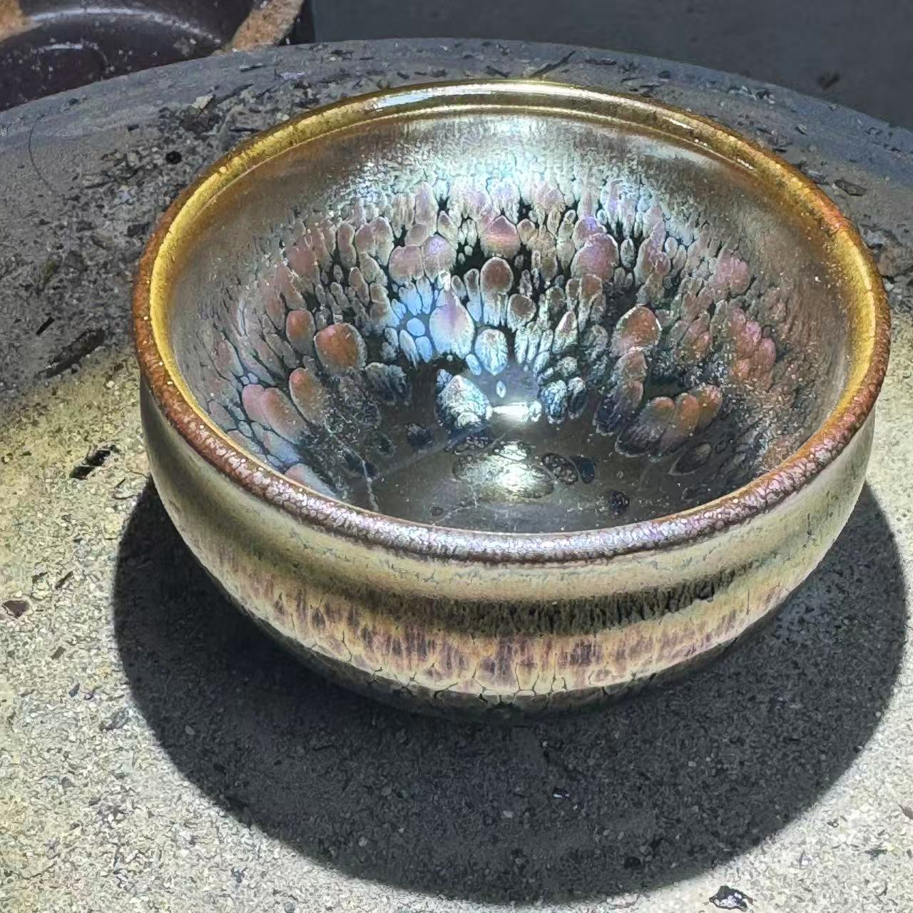 建窑建盏 紫金大油滴 高端茶器主人杯 电烧 A
