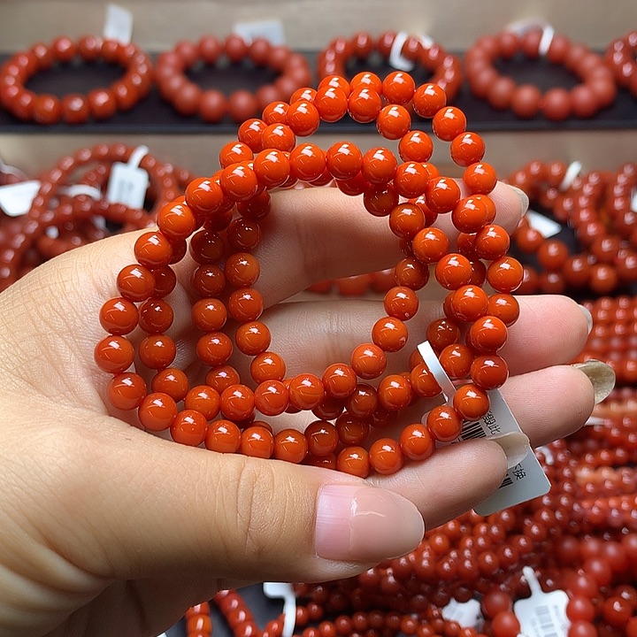 诺***诺玛瑙/玉髓天然玛瑙手串单圈未镶嵌