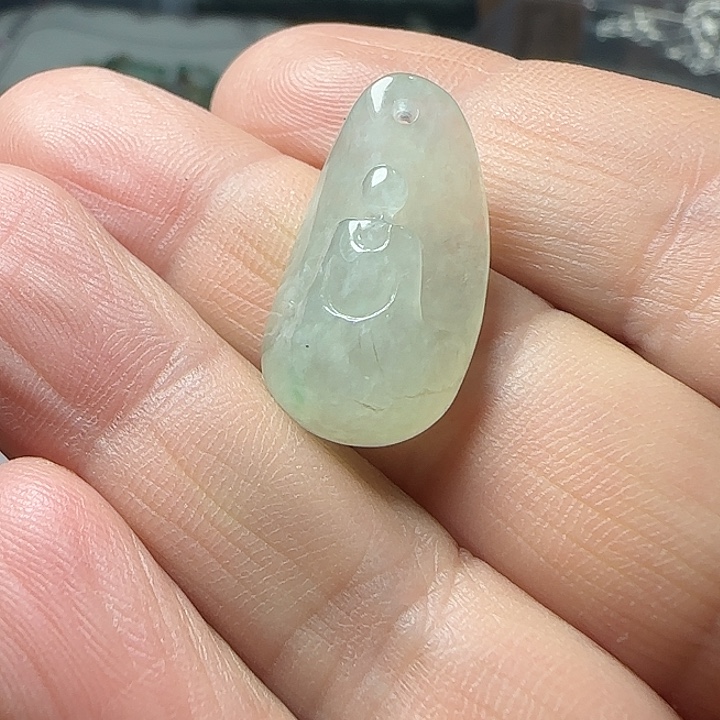 翡翠未镶嵌颈饰天然缅甸翡翠悟道