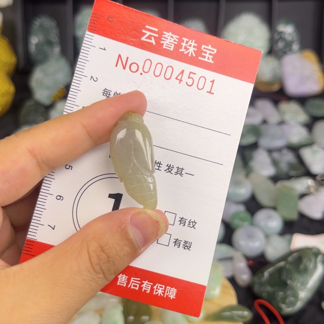 翡翠足银镶嵌吊坠(赠链)