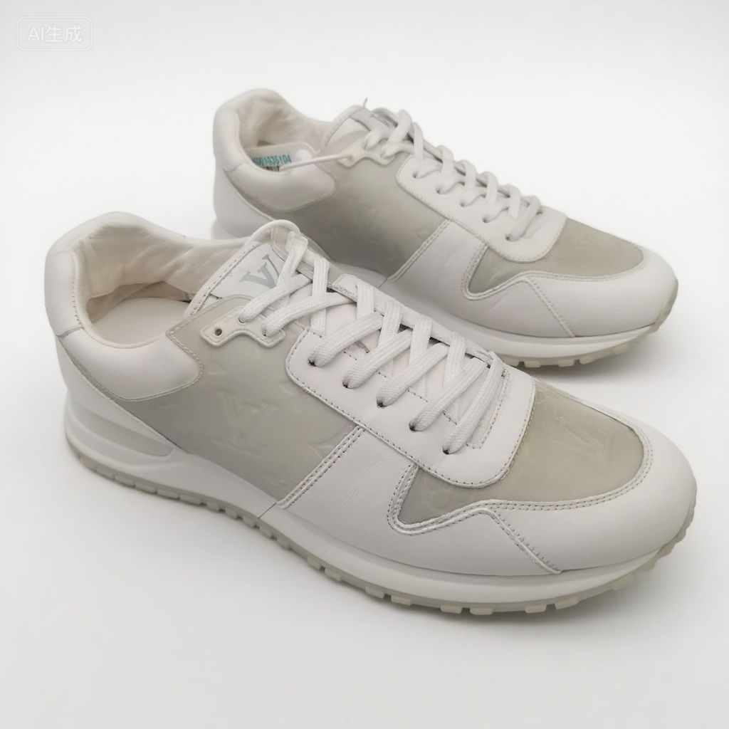 99新 LouisVuitton/路易威登 Runaway白镭射老花运动鞋 8欧VS8878