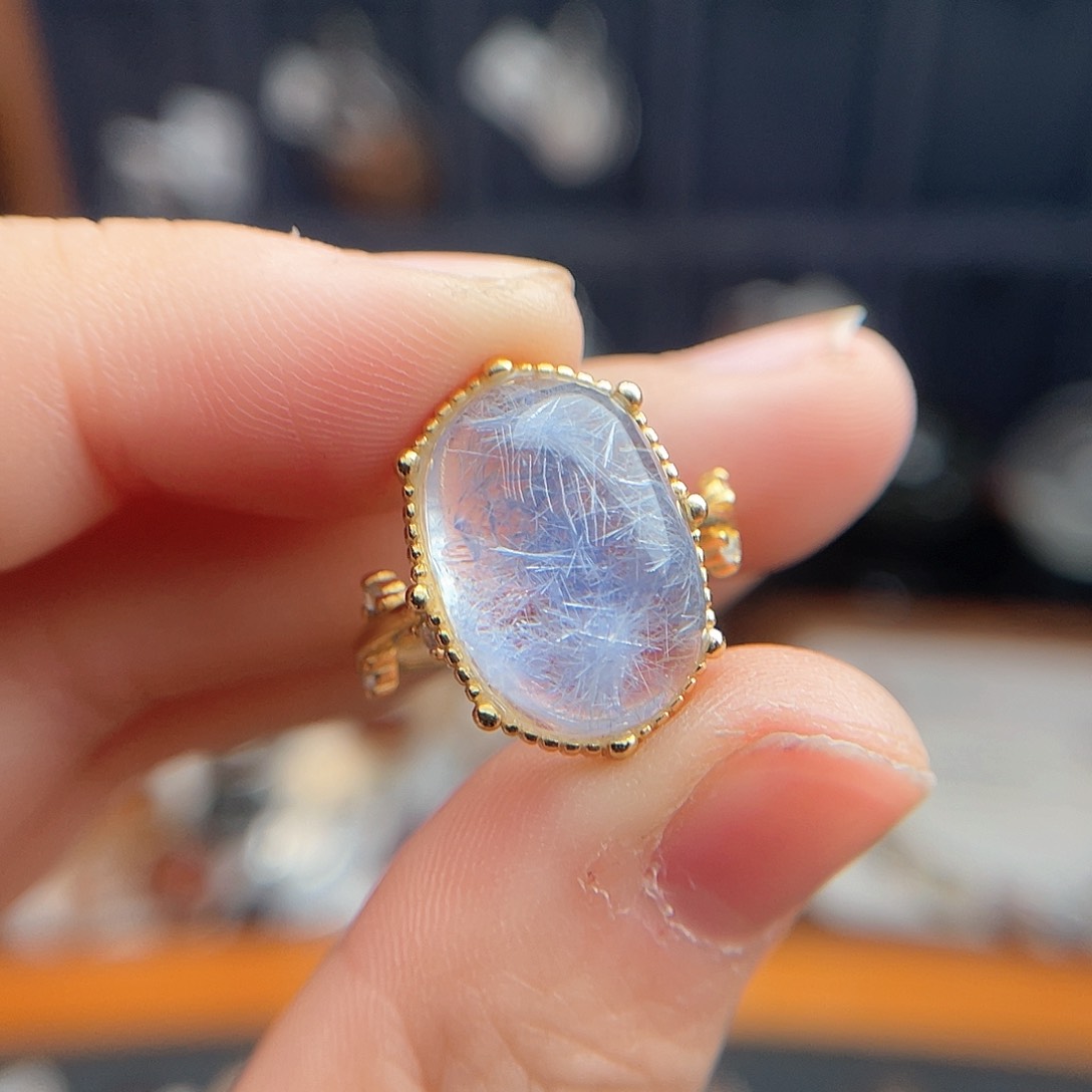 水晶戒指银S925镶嵌l**e