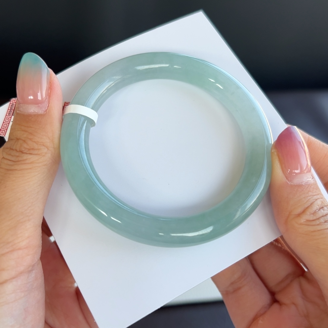 翡翠未镶嵌手镯24号 52.7