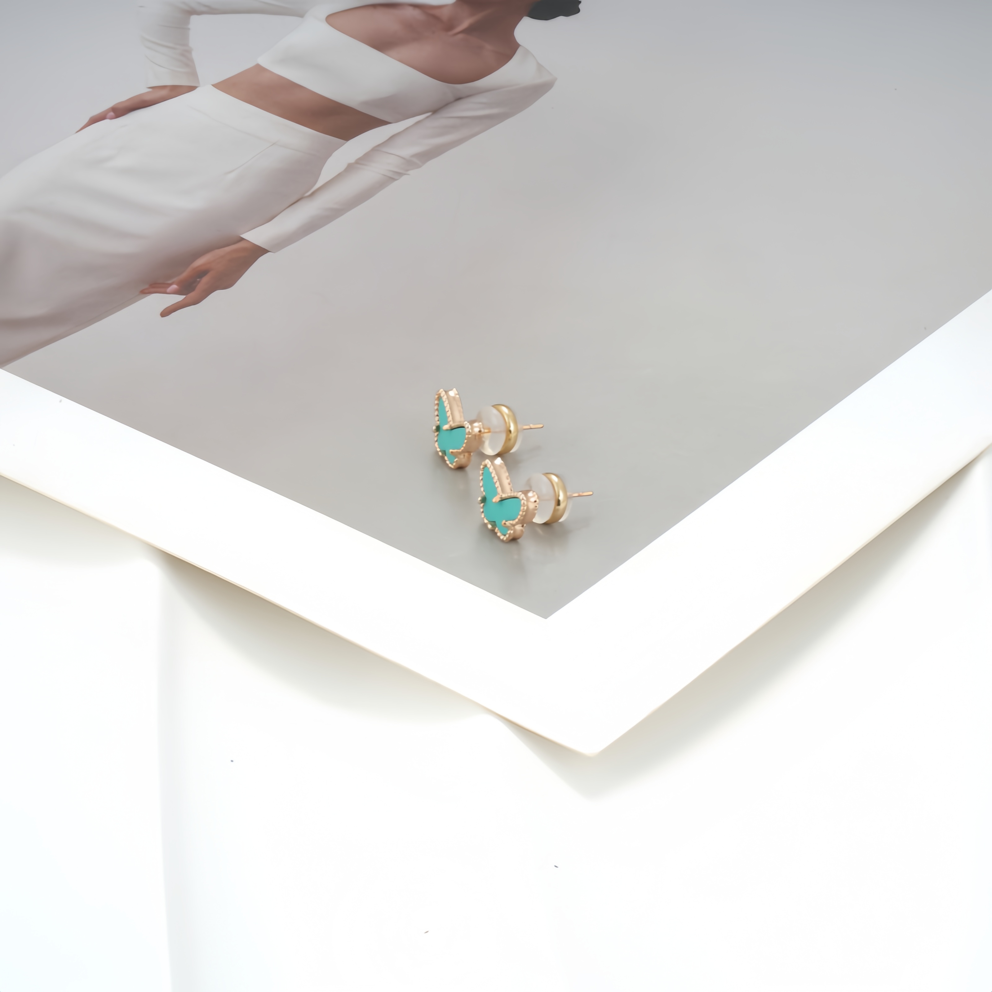 铜合金树脂耳饰 耳环0109