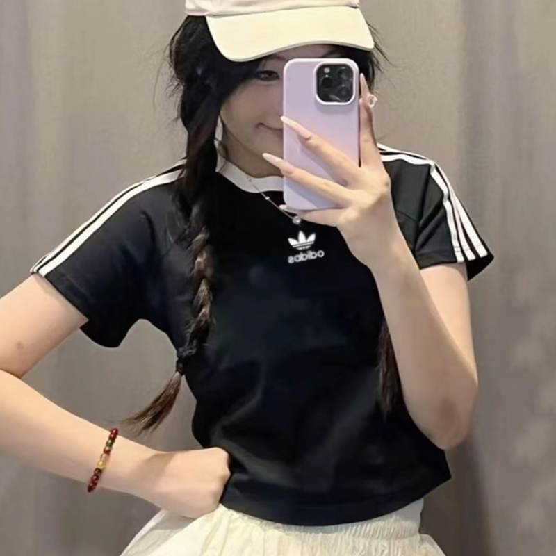 【商场撤柜】jennie 同款短袖 女生刺绣 运动百搭棉T恤