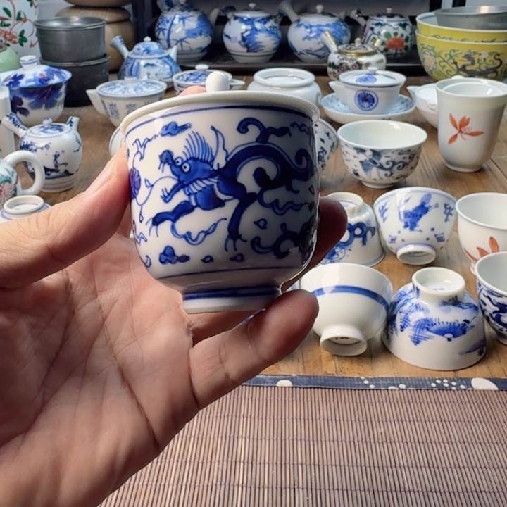 青花瓷器杯子茶具