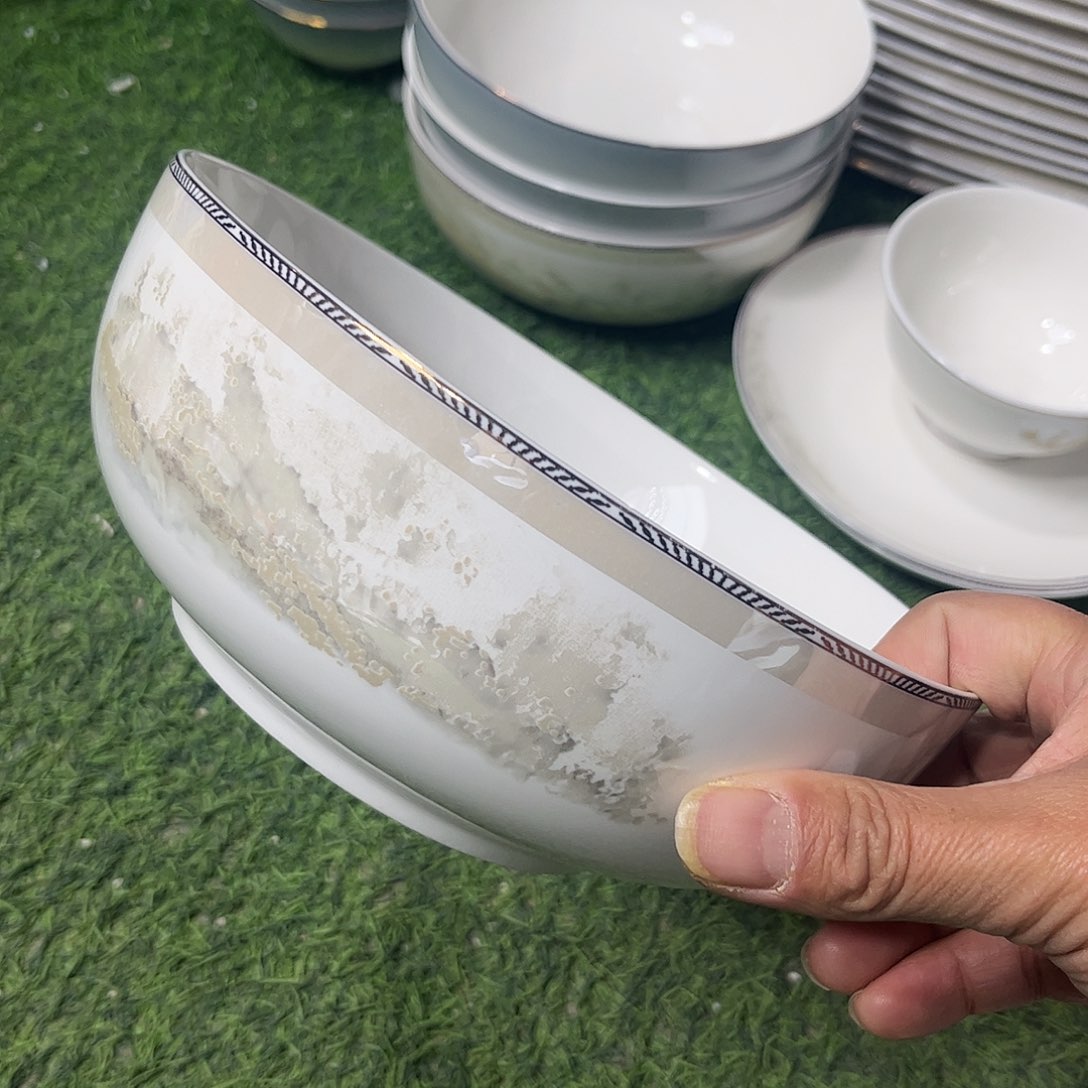 瓷片海岸八寸汤碗二个微瑕