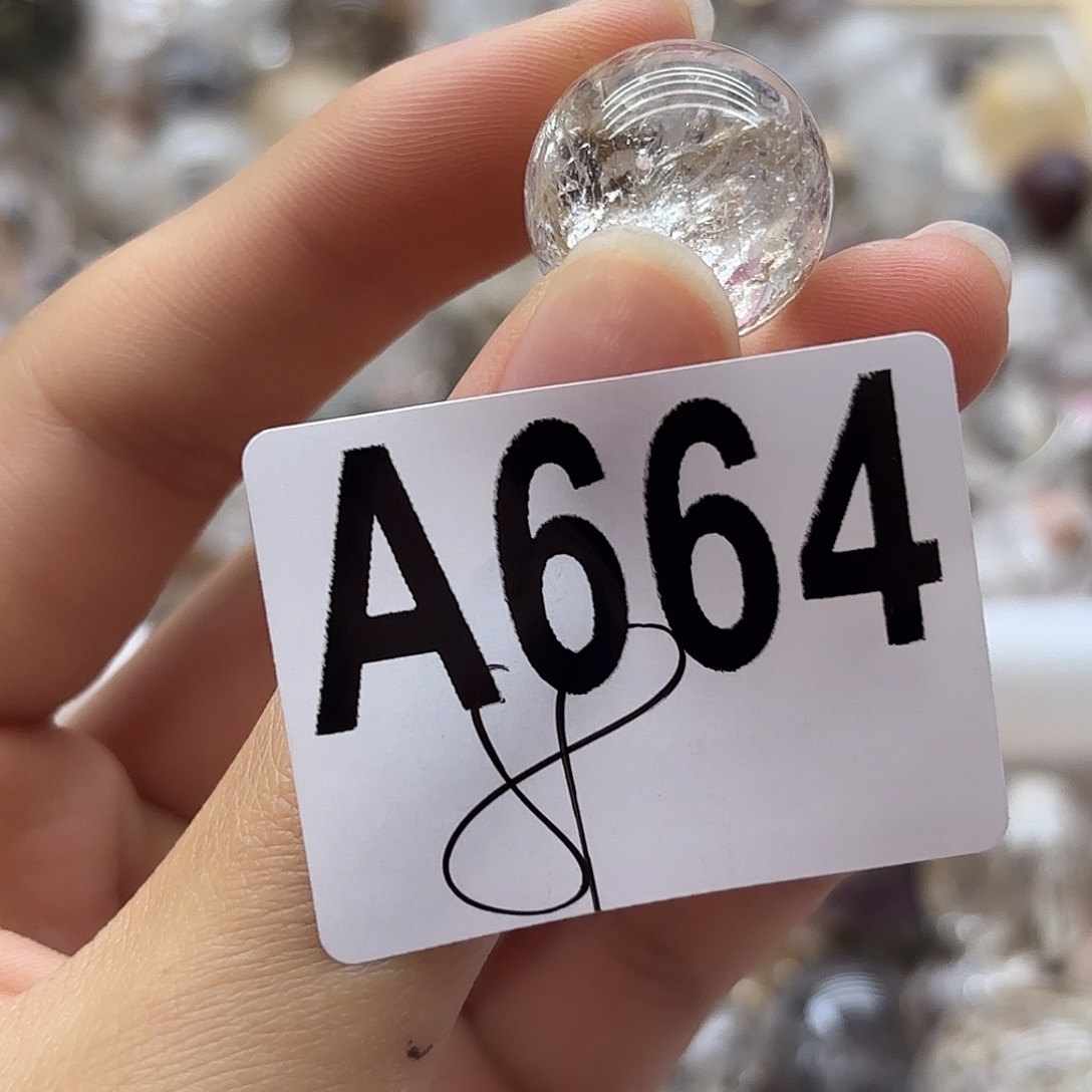 竹***心未镶嵌珠宝半成品水晶664