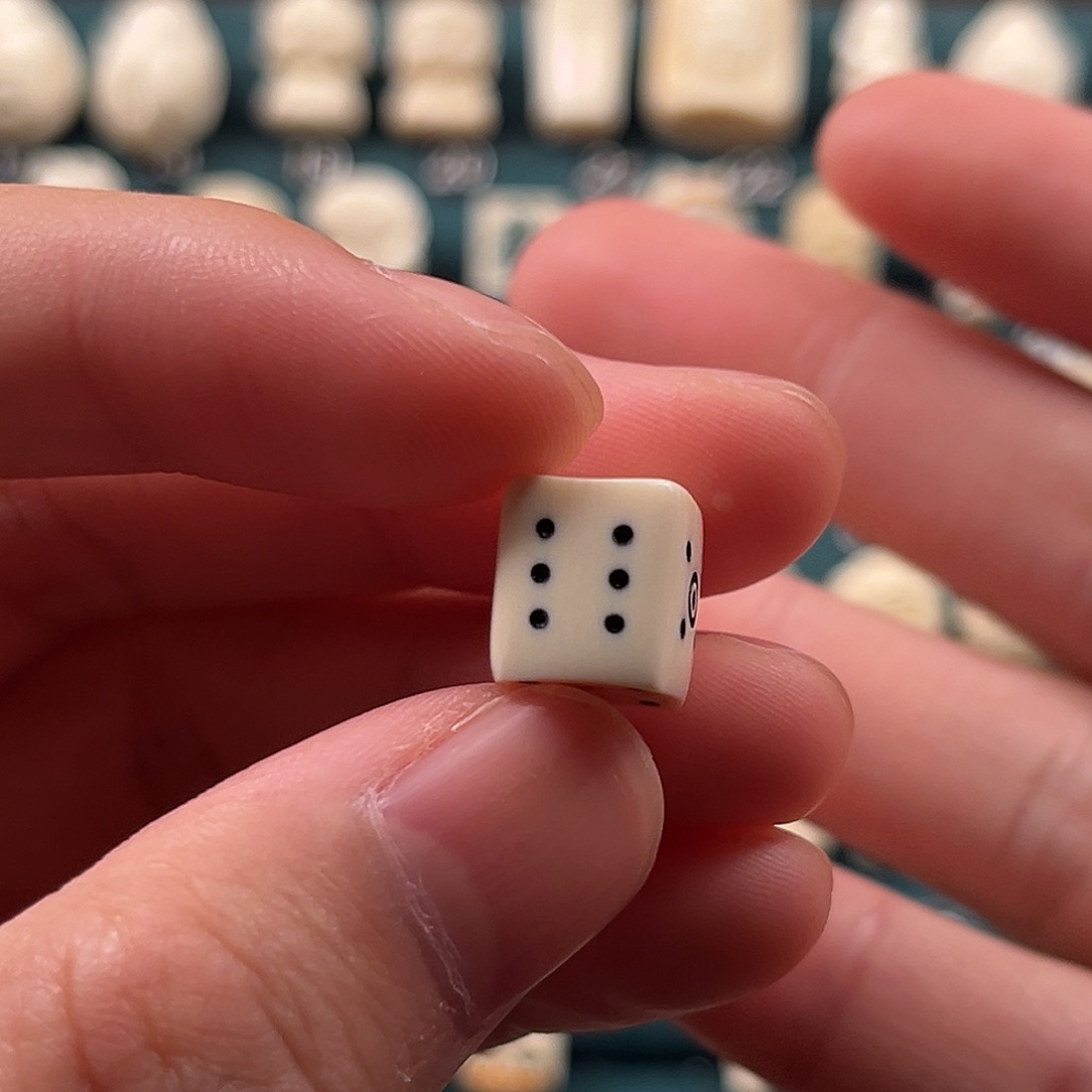 猛犸象牙吊坠10mm大小天母骰子