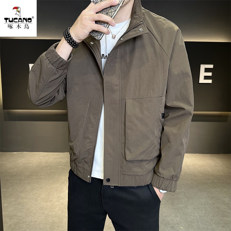 TUCANO/啄木鳥秋季立领夹克工装外套春季拉链炼男装短款休闲百搭