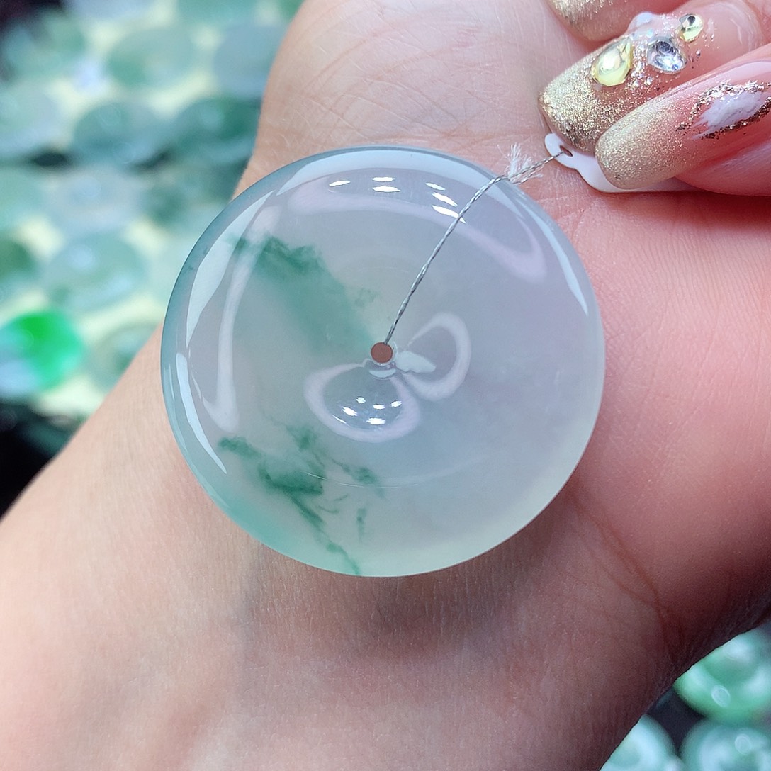 翡翠颈饰未镶嵌33尺寸32.9-6.0