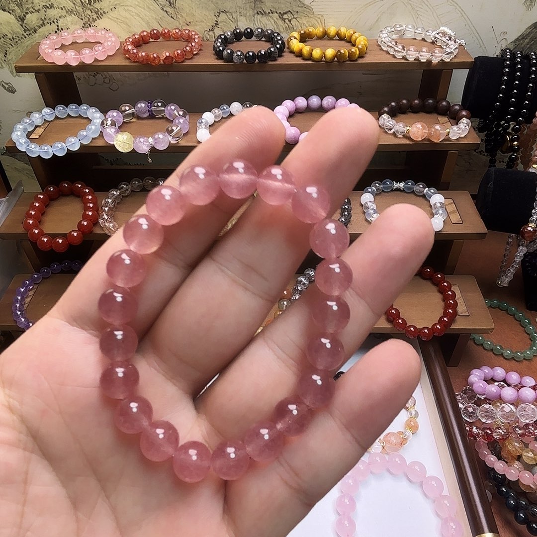 手链未镶嵌水晶天然水晶草莓晶