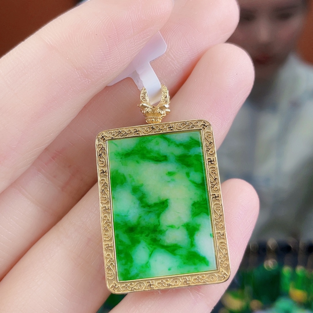 翡翠银S925镶嵌耳饰