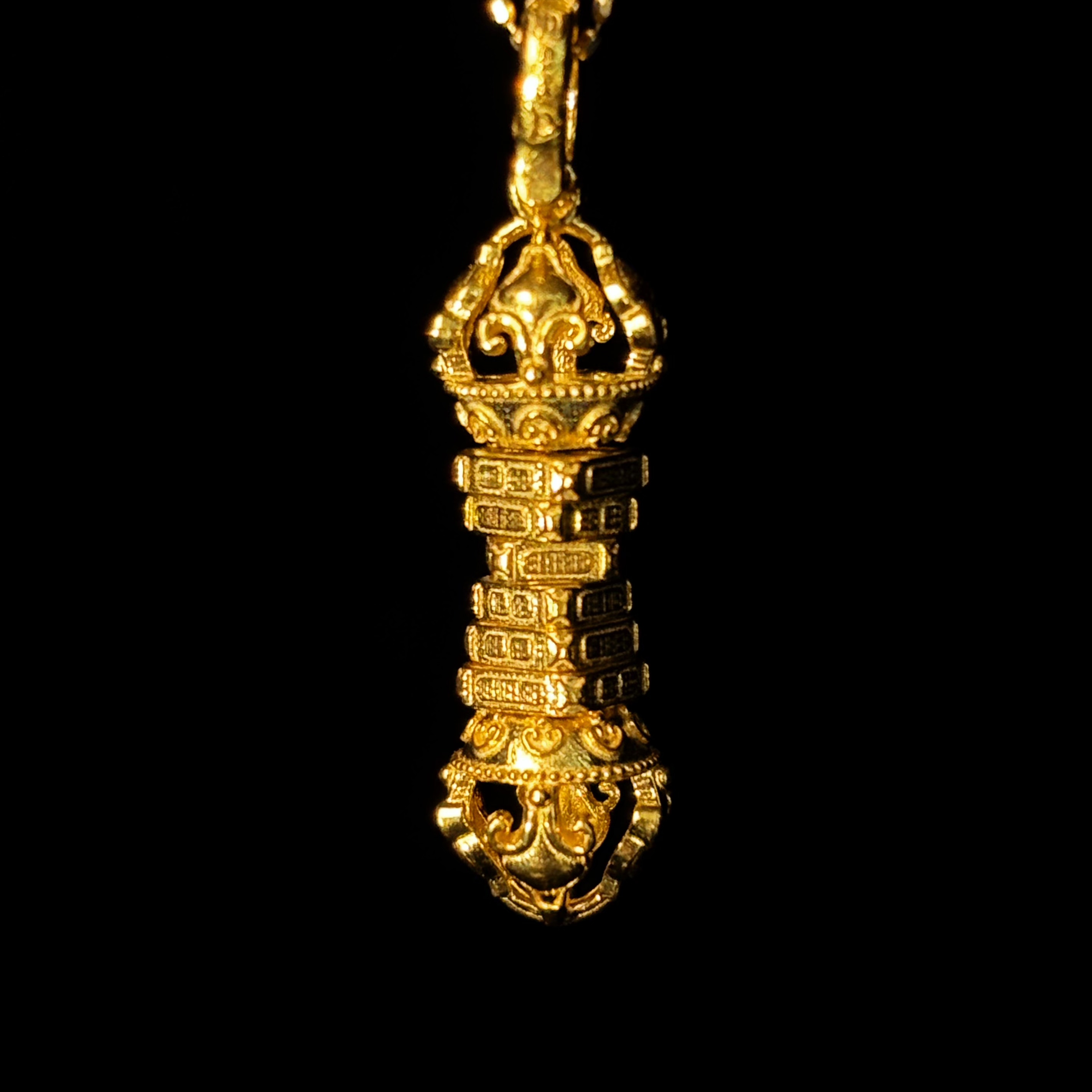 金刹  18k金 金刚杵吊坠  5210  多样性发一件 （不带链）