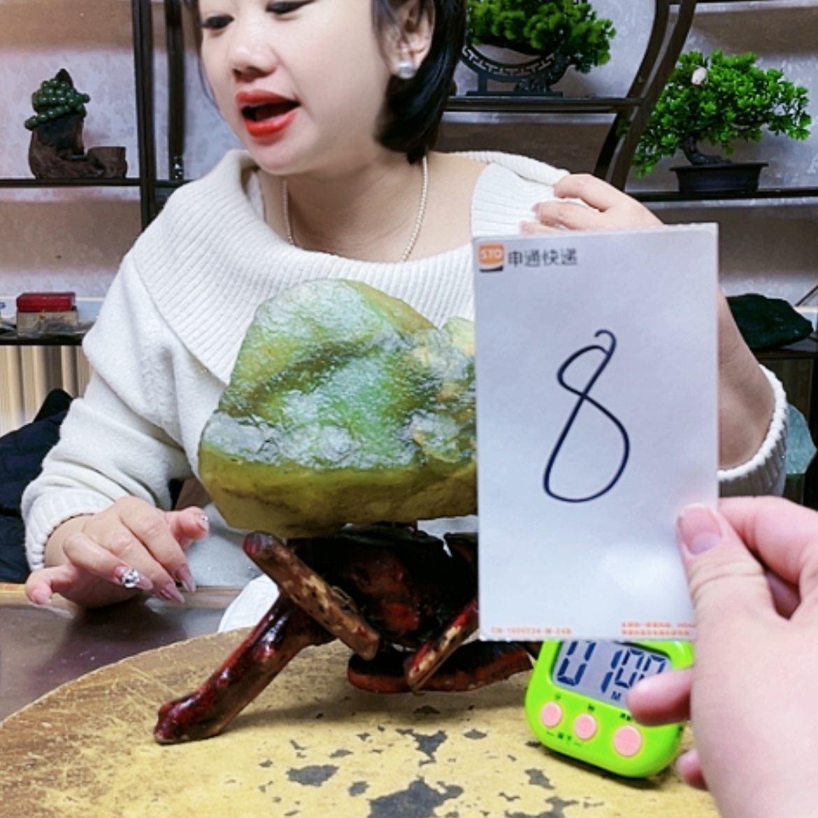 【闪购商品】蛇纹石玉珠宝奇石未镶嵌猫*鹰