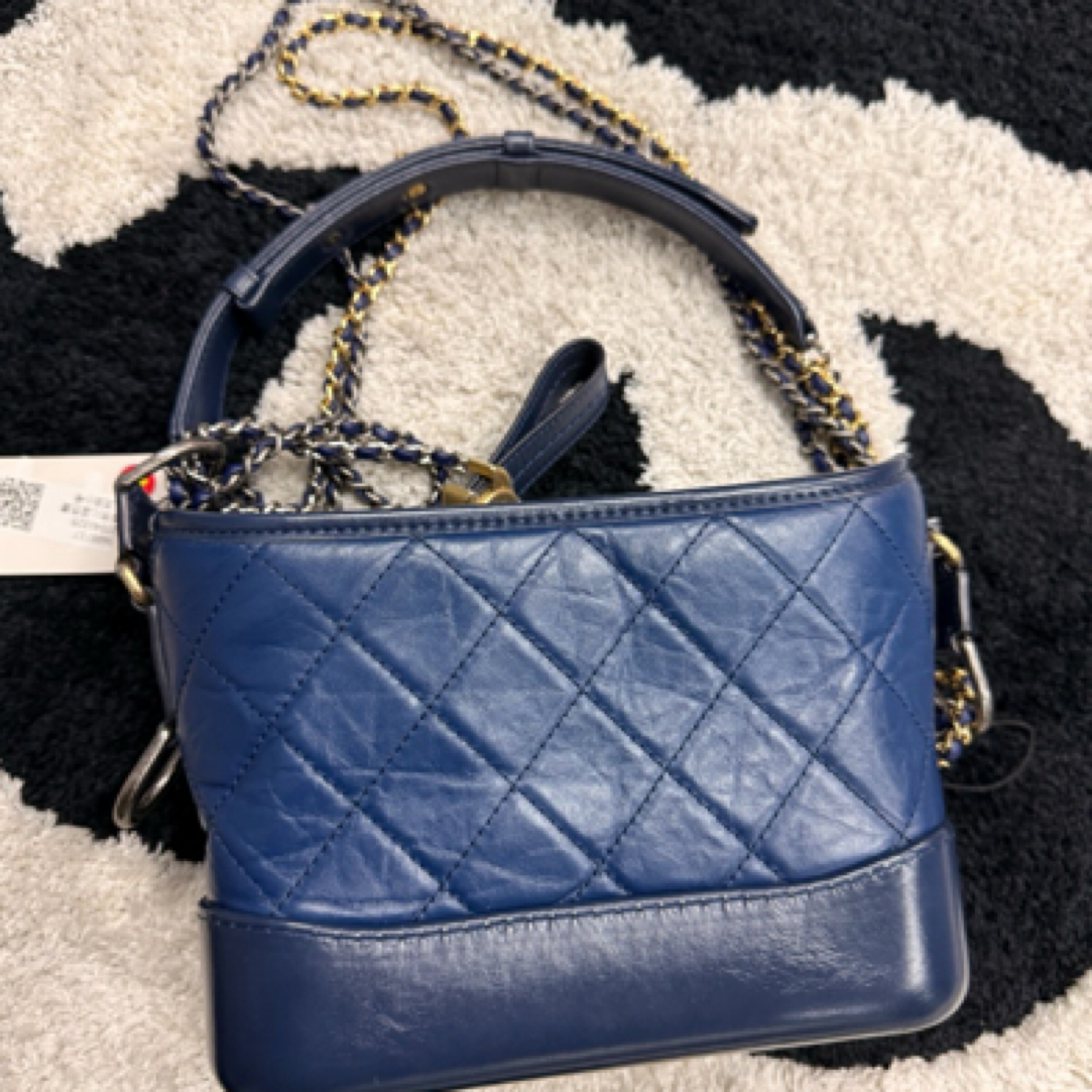 99新 Chanel/香奈儿 香奈儿蓝色菱格流浪小号