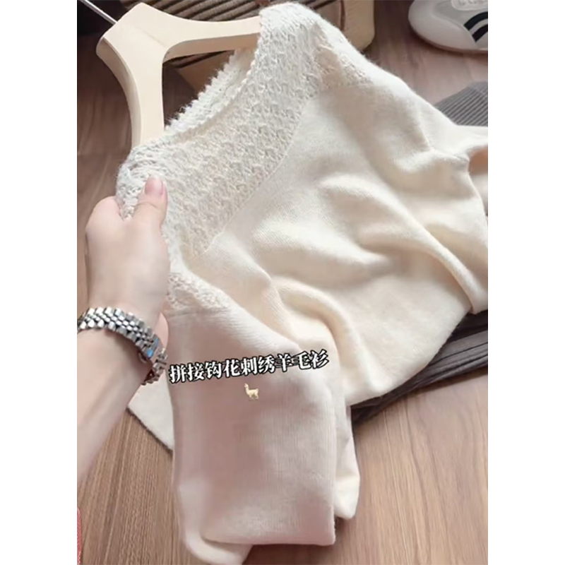 2025冬季新款温柔慵懒风针织毛衣女大码胖MM设计感百搭显瘦上衣潮