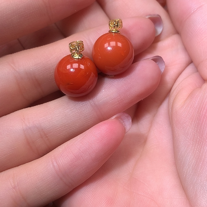 葵***麻南红玛瑙银S925镶嵌颈饰