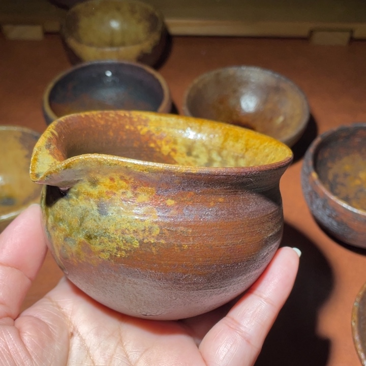 来***庄茶盏柴烧自然落灰烧