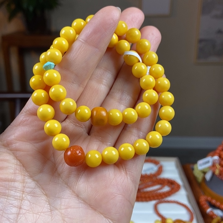 琥珀手链未镶嵌蜜蜡手串8