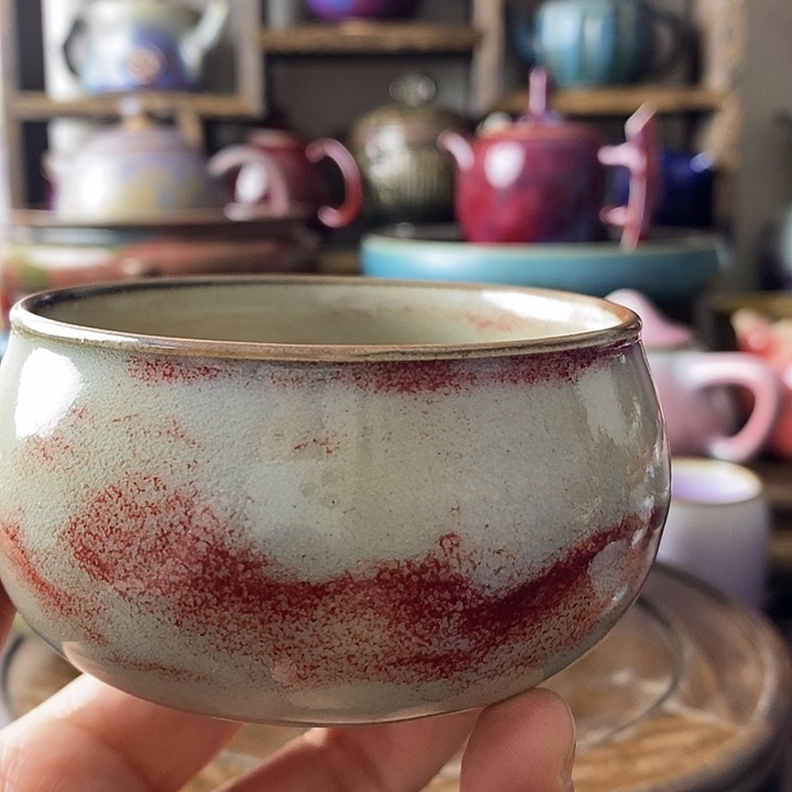 牢*中国神后钧瓷茶具瑕疵处理