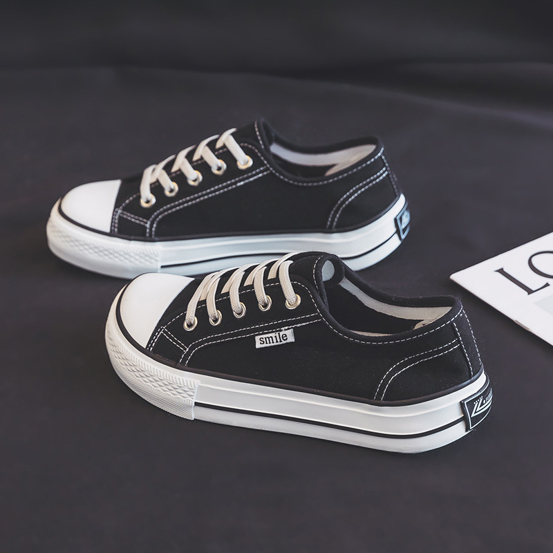 【免系带薄底2.5厘米】2025女款新款爆款学生方头芒果头丑萌帆布鞋