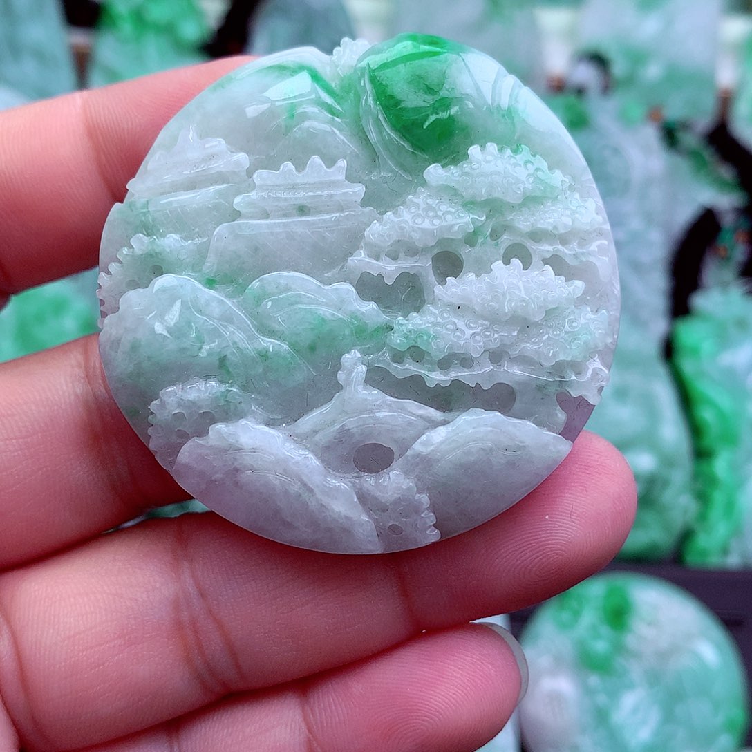 翡翠未镶嵌吊坠(不含链)