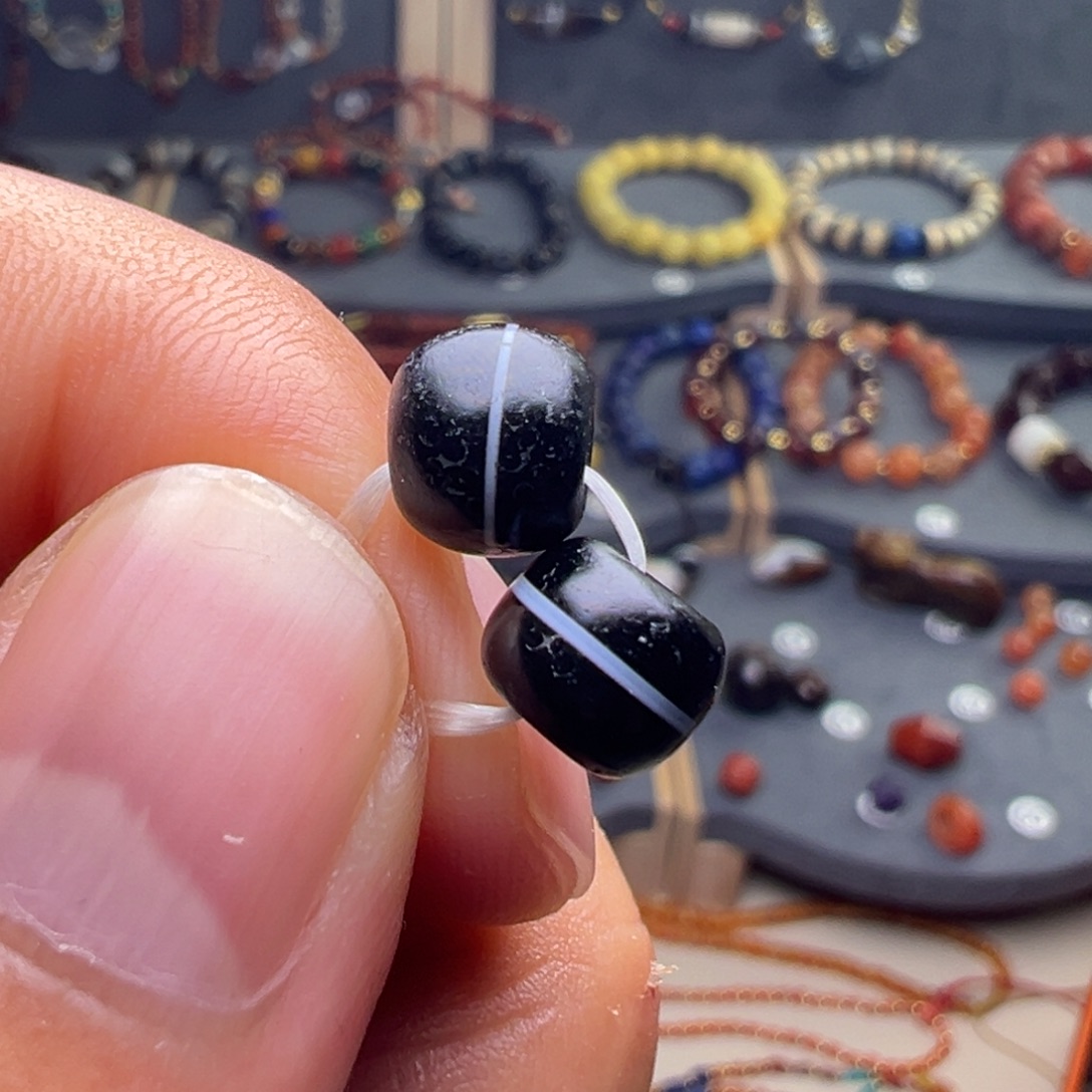 玛瑙/玉髓合金玛瑙对珠