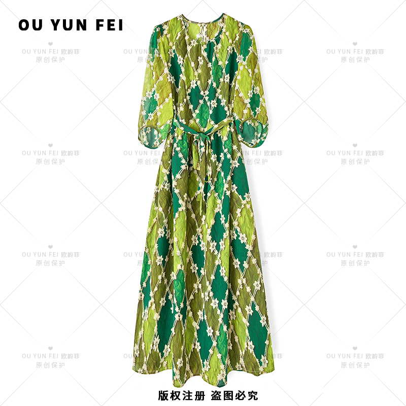 连衣裙夏季显瘦气质穿搭时尚轻奢女装优雅洋气高级长裙JY1123