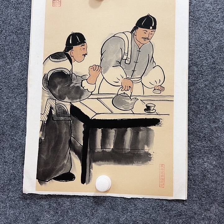 国画知鱼之乐纯手绘