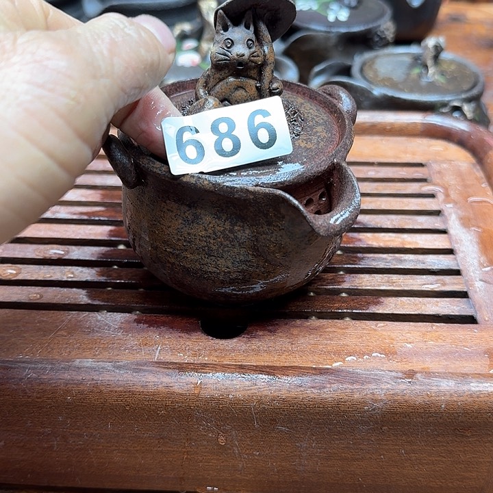 纯手工制作粗陶茶具