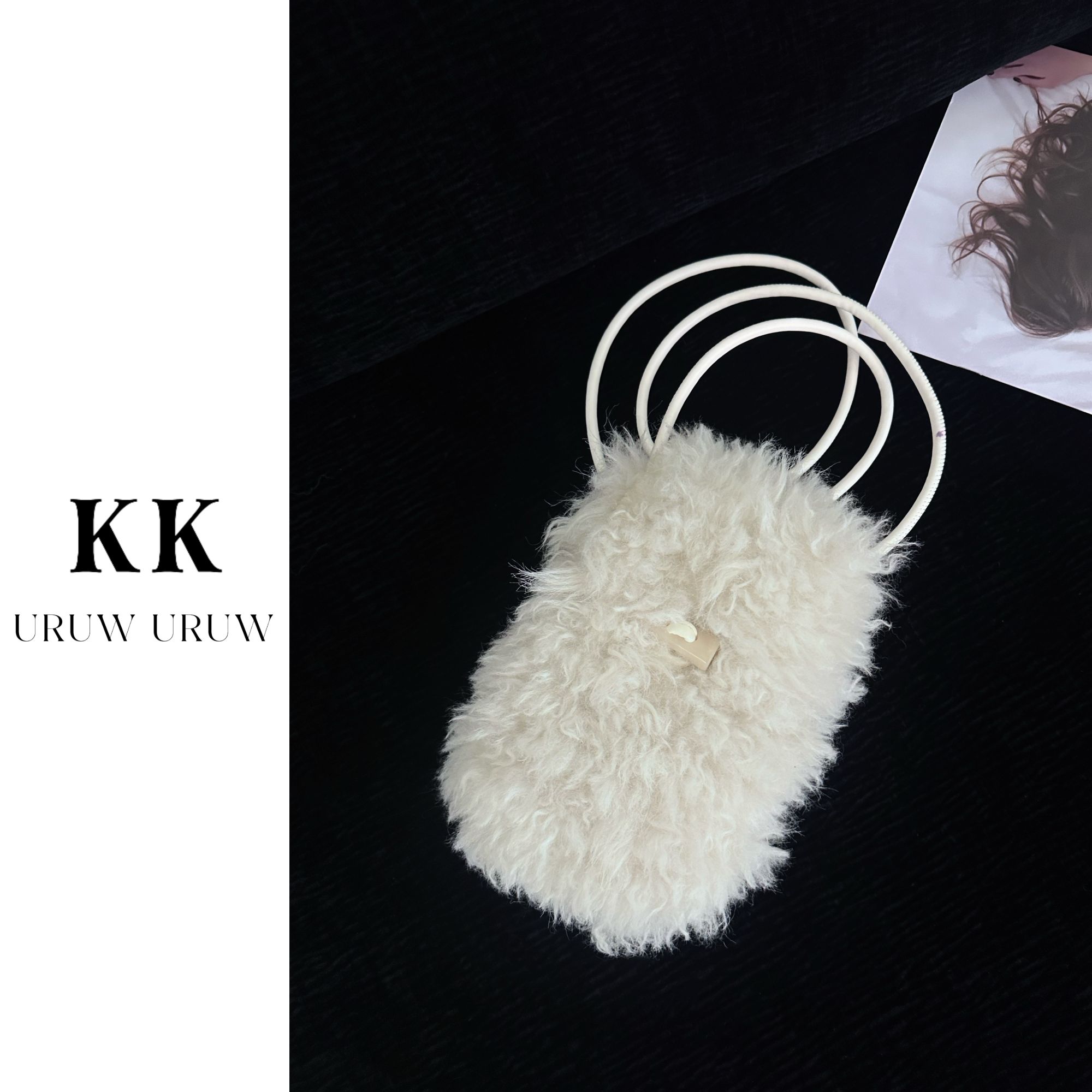 柯柯  韩系复古可爱百搭毛毛包小众精致斜挎包KN496