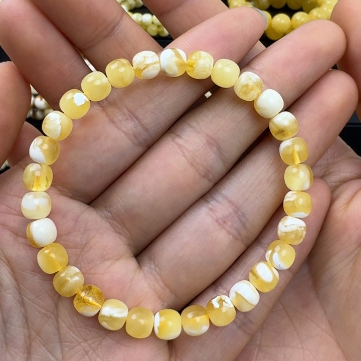 琥珀珠宝奇石未镶嵌金白妖6