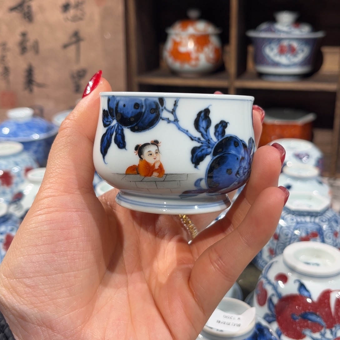 杯子陶景德镇陶瓷主人杯