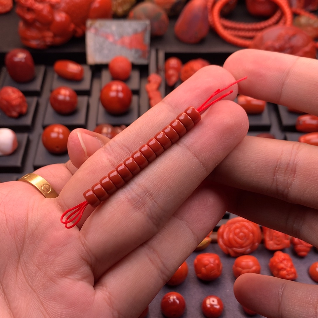 南红玛瑙未镶嵌川料原矿精工直切隔片6.5mm多样性发其一