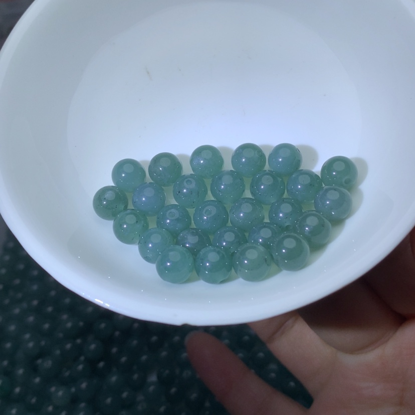 【闪购商品】翡翠手链未镶嵌卡8冰蓝水12颗 手链拍2单