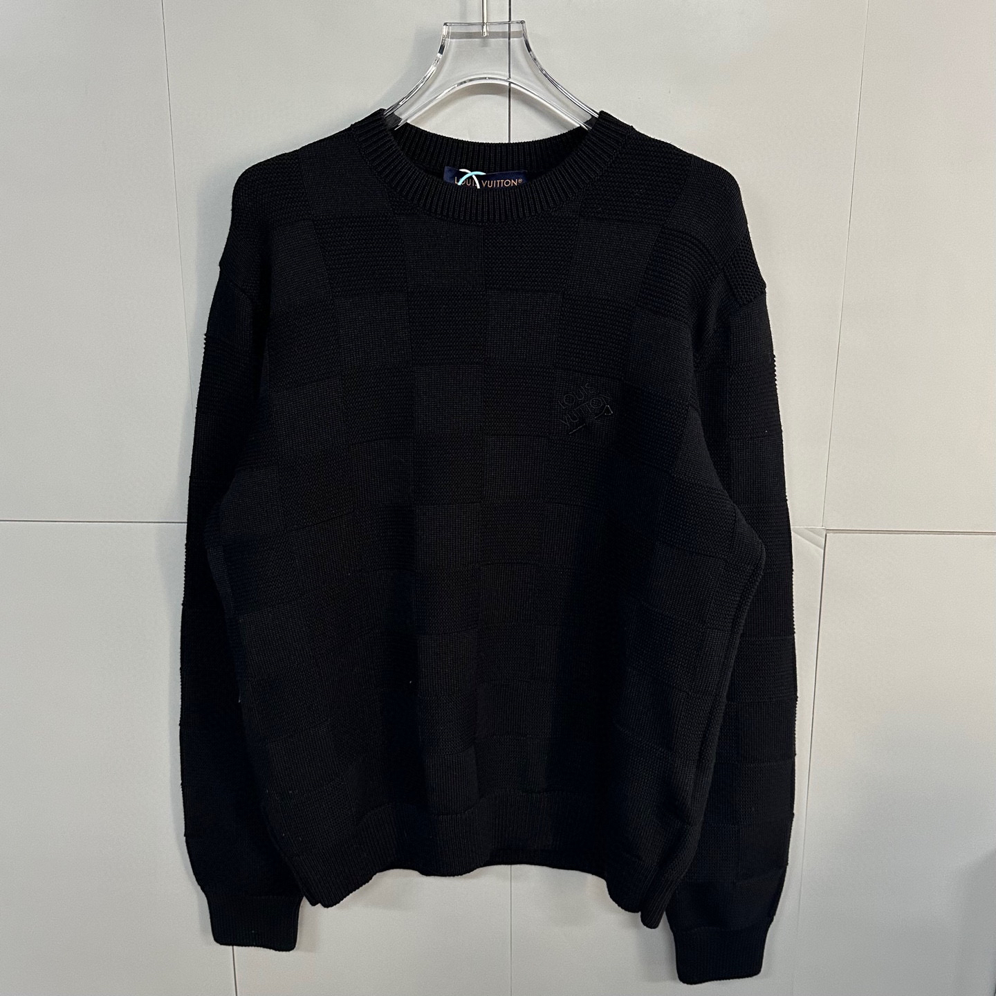全新/Louis Vuitton LV SS24 别针棋盘格毛衣 M码 J01355