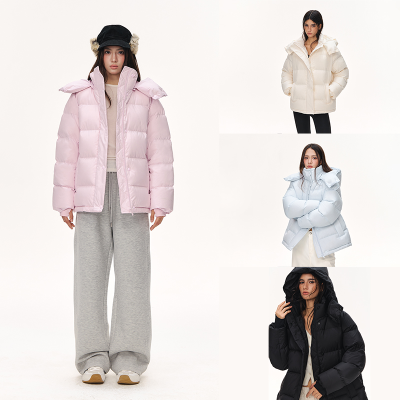 CLIMAX VISION优质鲜绒/可拆卸高领连帽多色保暖羽绒服外套