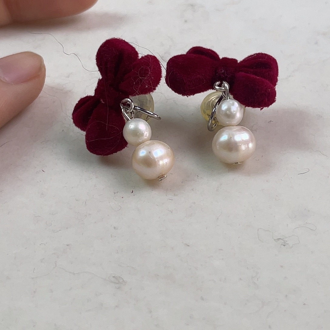 淡水珍珠耳饰未镶嵌