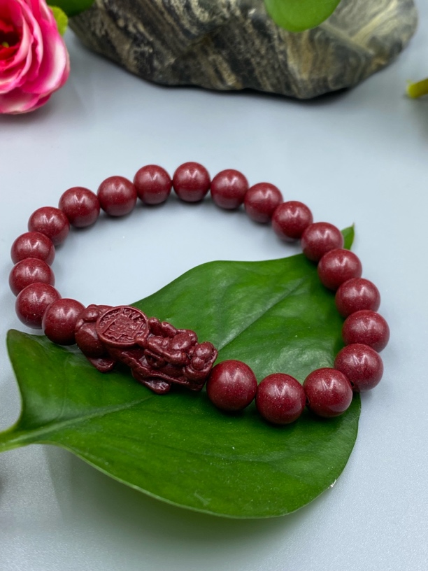 含辰砂工艺品侗石記 紫砂貔貅手链 8N